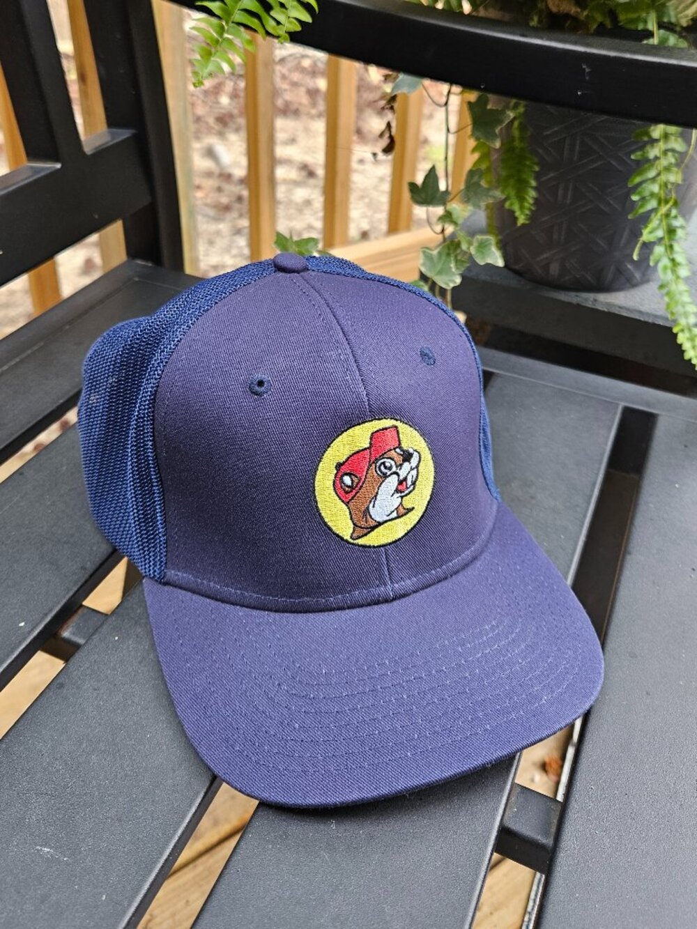 Bucees Merch Logo Patch Navy Baseball Hat Vented back OS
